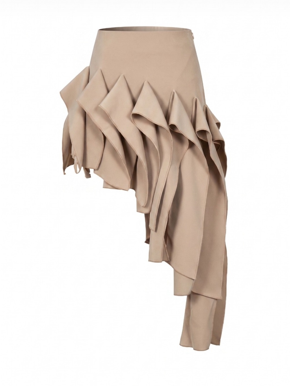 Asymmetric Ruffled Midi Skirt - Picture 7 of 7